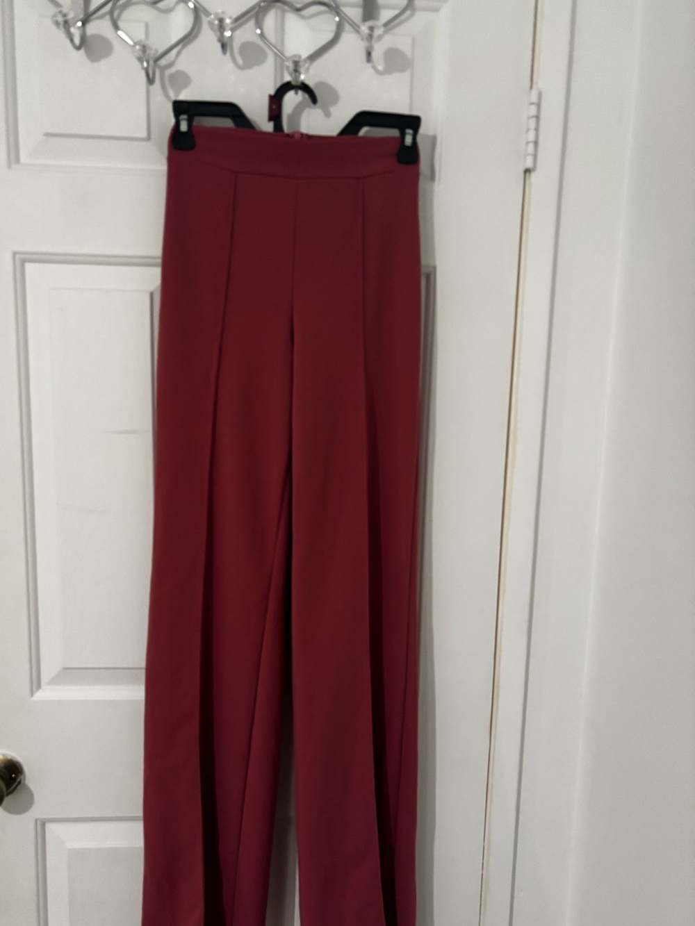 Fashion Nova Wide-Leg High-Rise Pants in Rosewood